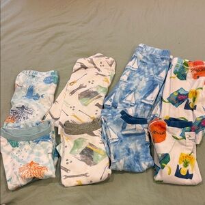Burt’s Bees Kids Pajama Pants Bundle - Ocean, Sailboat & Fruit Prints, Tools